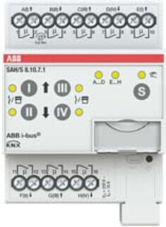 ABB Stotz S&J; Actionneur commutateur/volet roulant 8 canaux 10A, REG SAH/S8.10.7.1 (2CDG110247R0011)