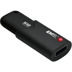 Emtec B120 Click Secure (512 GB, USB-A), USB Stick, Schwarz