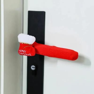 Uplift Picks Soft Santa Claus Door Handle Cover And Christmas Ornament stocking