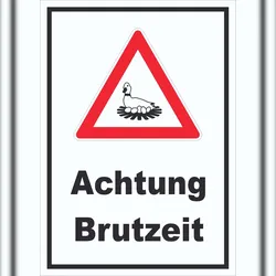 HB-Druck Achtung Brutzeit Schild A3 (297x420mm)