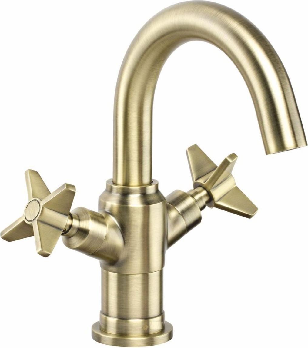 Casa Padrino Jugendstil Waschtischarmatur Messing H. 21,4 cm