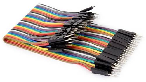 Whadda WPA427 Jumper-Kabel [40x Drahtbrücken-Stecker - 40x Drahtbrücken-Stecker] 15.00cm Bunt