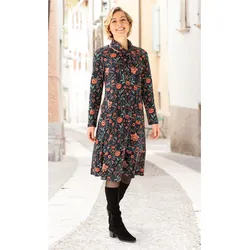 Baumwoll-Mix-Kleid in Druck anthrazit in Größe 52 von DW-Shop, Anthrazit, 52