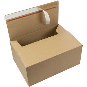 Xenial Faltkartons 1-wellig, 50 Stück, mit Automatikboden, Innenmaße: 326 x 236 x 140 mm