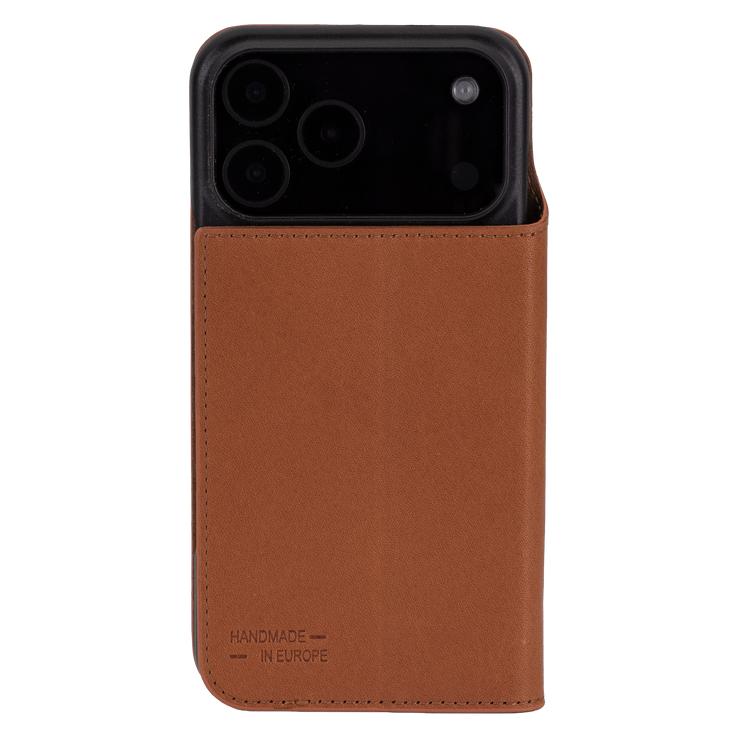 JT Berlin Echtleder BookCase Tegel für iPhone 17 Pro Max cognac (Apple iPhone 17 Pro Max) (11130)