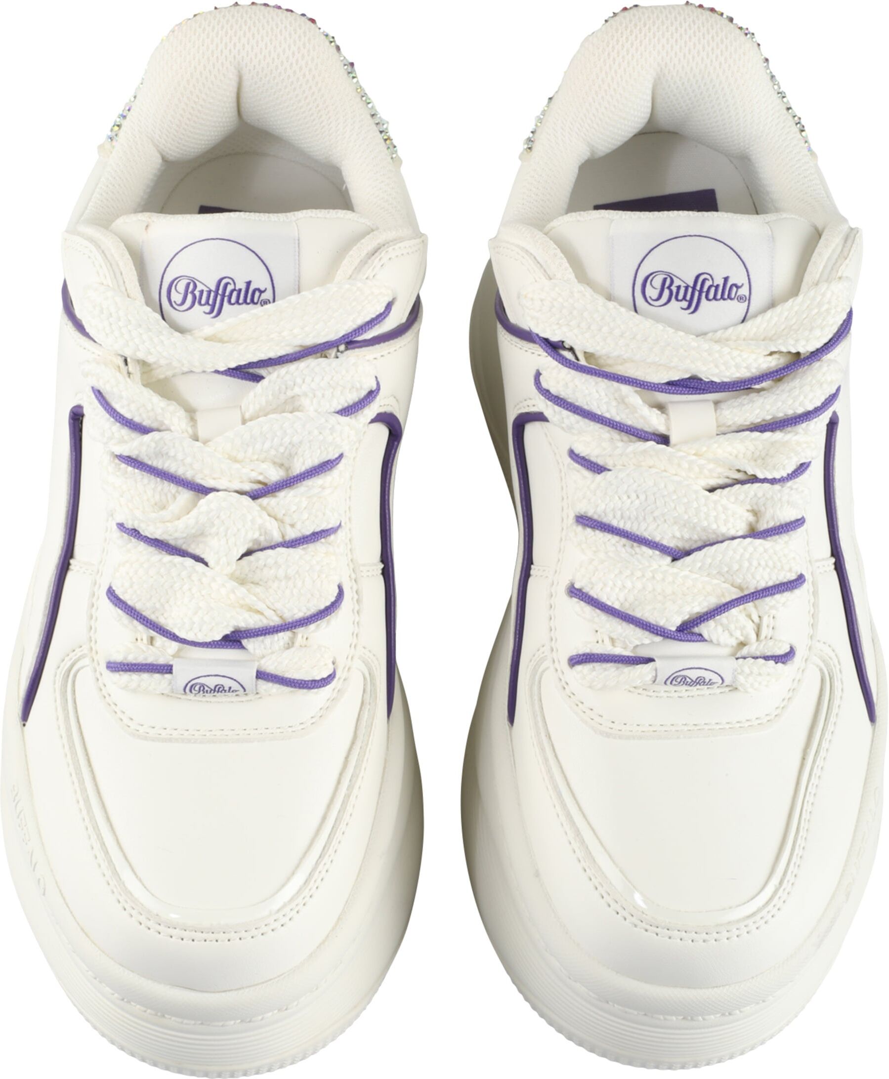Trainingsschuh BUFFALO "Buffalo ORCUS LUXE", Damen, Gr. 37, weiß, lila, Polyurethan, Schuhe