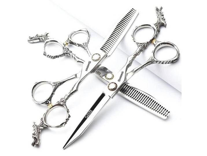 Friseurschere 6 Zoll 3-teiliges Set, Silberfarben, Metall, 6x1x18 cm, Freizeit & Co, Wellness & Gesundheit, Körperpflege