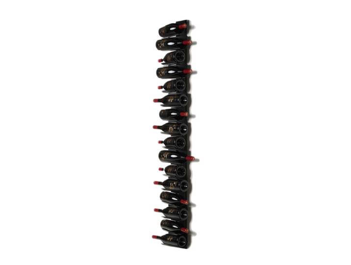 OPINION CIATTI porte-bouteilles vertical mural PTOLOMEO VINO WALL H 150 cm (Noir - Métal laqué)