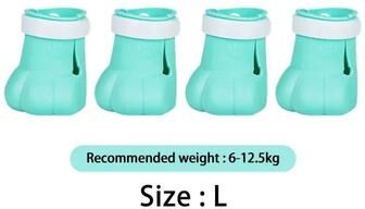 Inspired Finds Adjustable Silicone Cat Paw Protector Boots For Bathing & Grooming green l