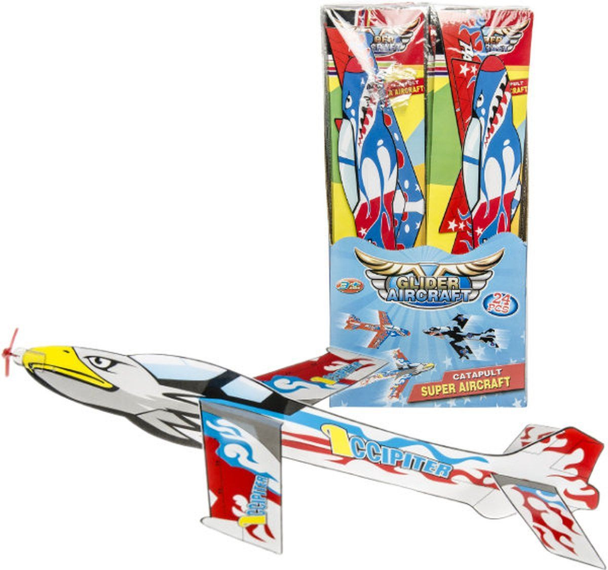 Duckiez Afschietvliegtuig Multicolor 50 cm