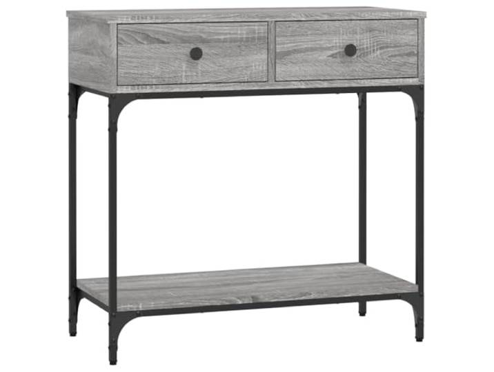 Heofavd Konsolentisch Grau Sonoma 75x34,5x75 cm Holzwerkstoff Metall