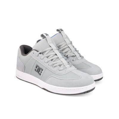 Schnürschuh DC SHOES "DC Astrix", Herren, Gr. 11(44,5), grau (grau, blau), Obermaterial:61.35% Leder, 38.65% Synthetikmaterial., Schuhe Schnürschuh
