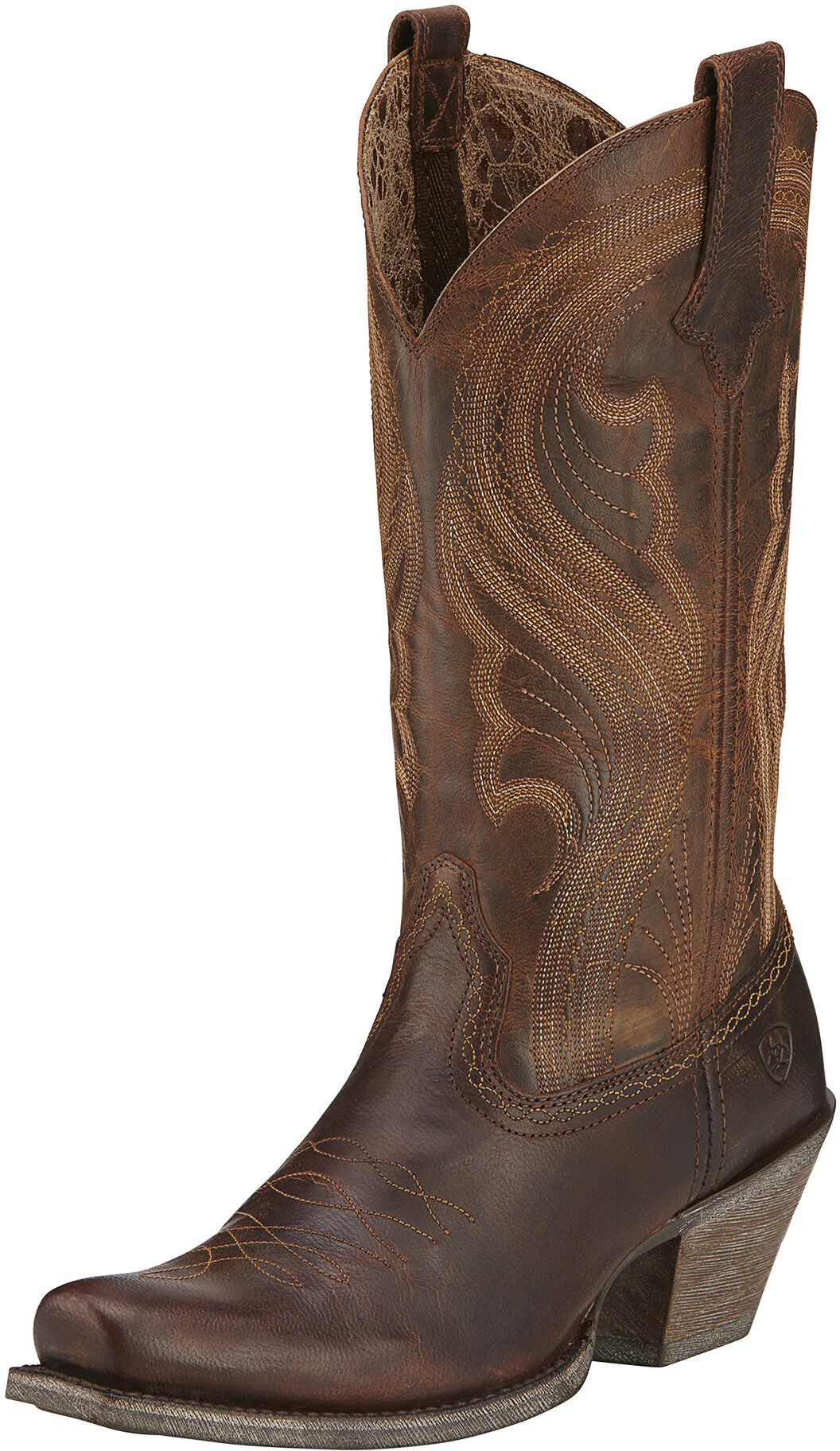 Women's Lively Cowgirl Boots in Sassy Brown, Size: 7.5 B / Medium by Ariat