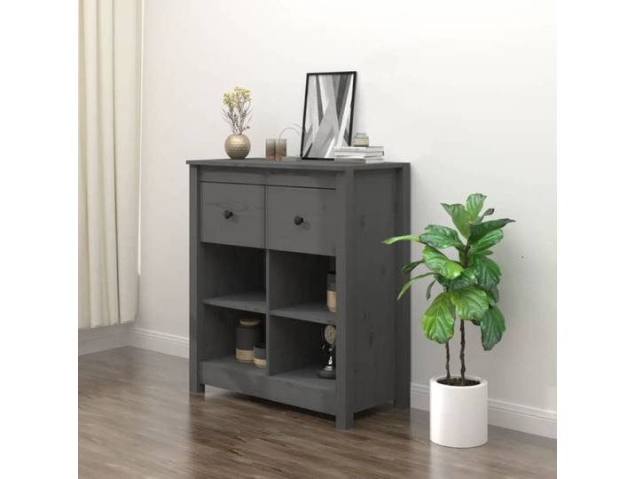 Buffet Armoire de Rangement Meuble de Rangement Armoire Latérale Salle de Séjour Salon Intérieur Gris 70x35x80 cm 813766