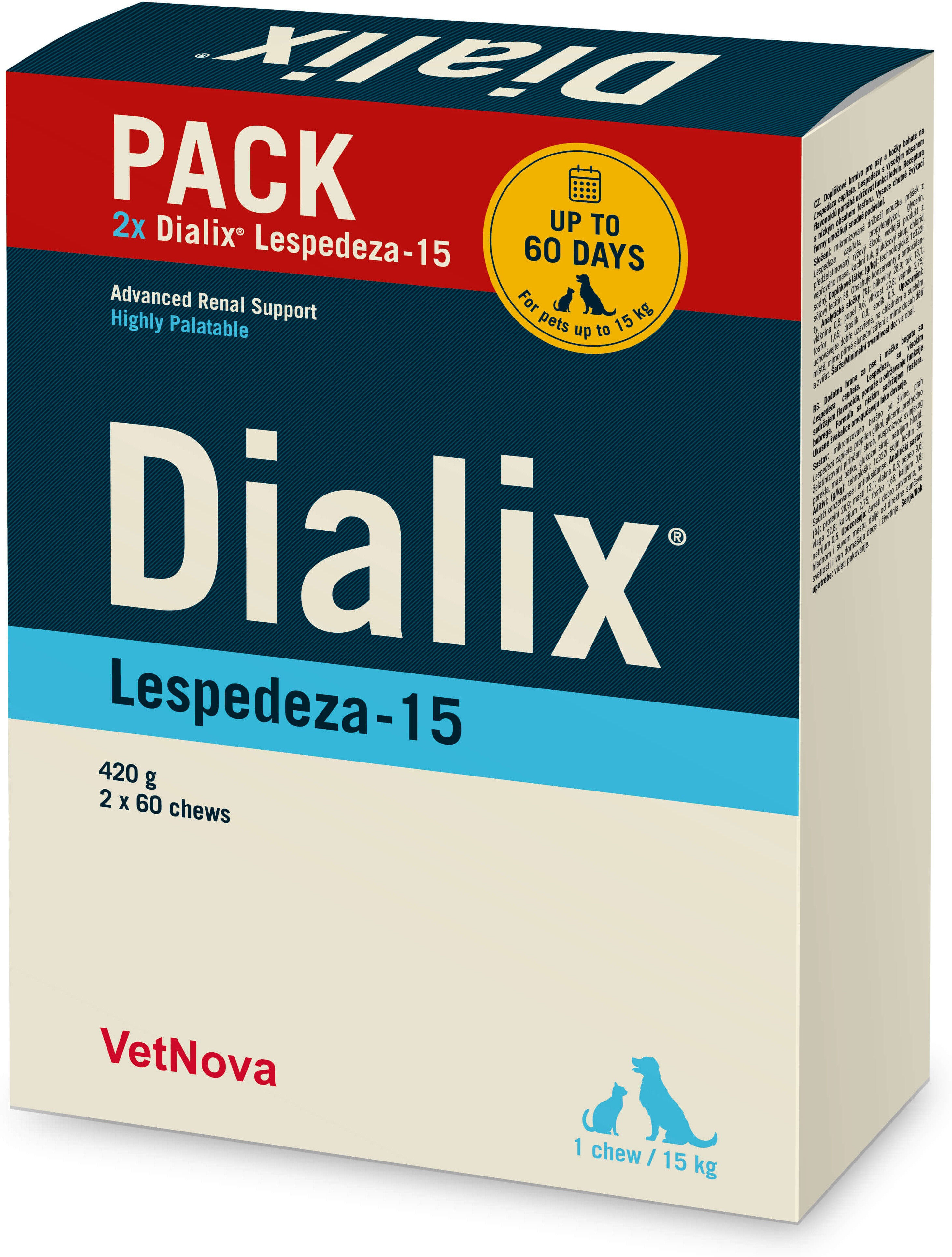Vetnova Dialix Lespedeza-15 para Perros y Gatos