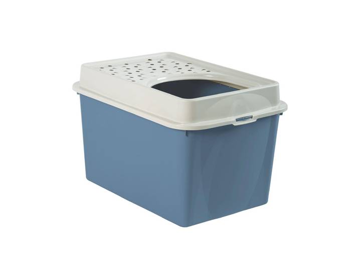 Katzentoilette ROTHO Berty ECO , blau, B:39,3cm H:40,4cm L:57,2cm, Tiertoiletten, Katzentoilette