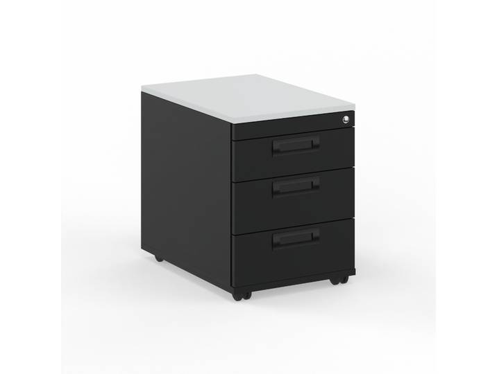 Rollcontainer Tradingzone GO Swiss Schwarz/Weissgrau, Neu - Perfekt für Unterlagen und Akten