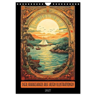 Der Jahreskreis auf alten Illustrationen (Wandkalender 2027 DIN A4 hoch), CALVENDO Monatskalender