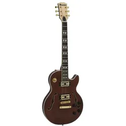 Dimavery LP-600 E-Gitarre, braun (E-Gitarre), Gitarre, Braun