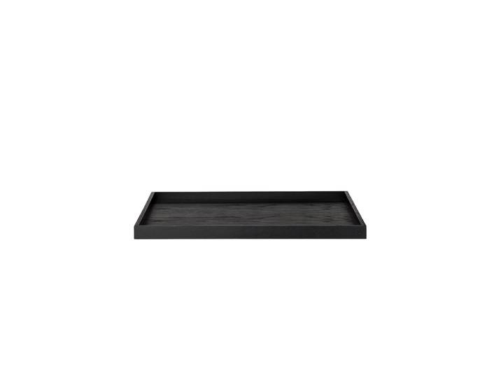 Grosses Massivholz Design Tablett „Unity“ Eichenholz Schwarz AYTM