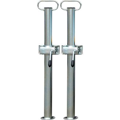 Anhänger-Abstellstütze STEMA, silber, B:20cm H:94cm T:14cm, Stahl, Abstellstützen