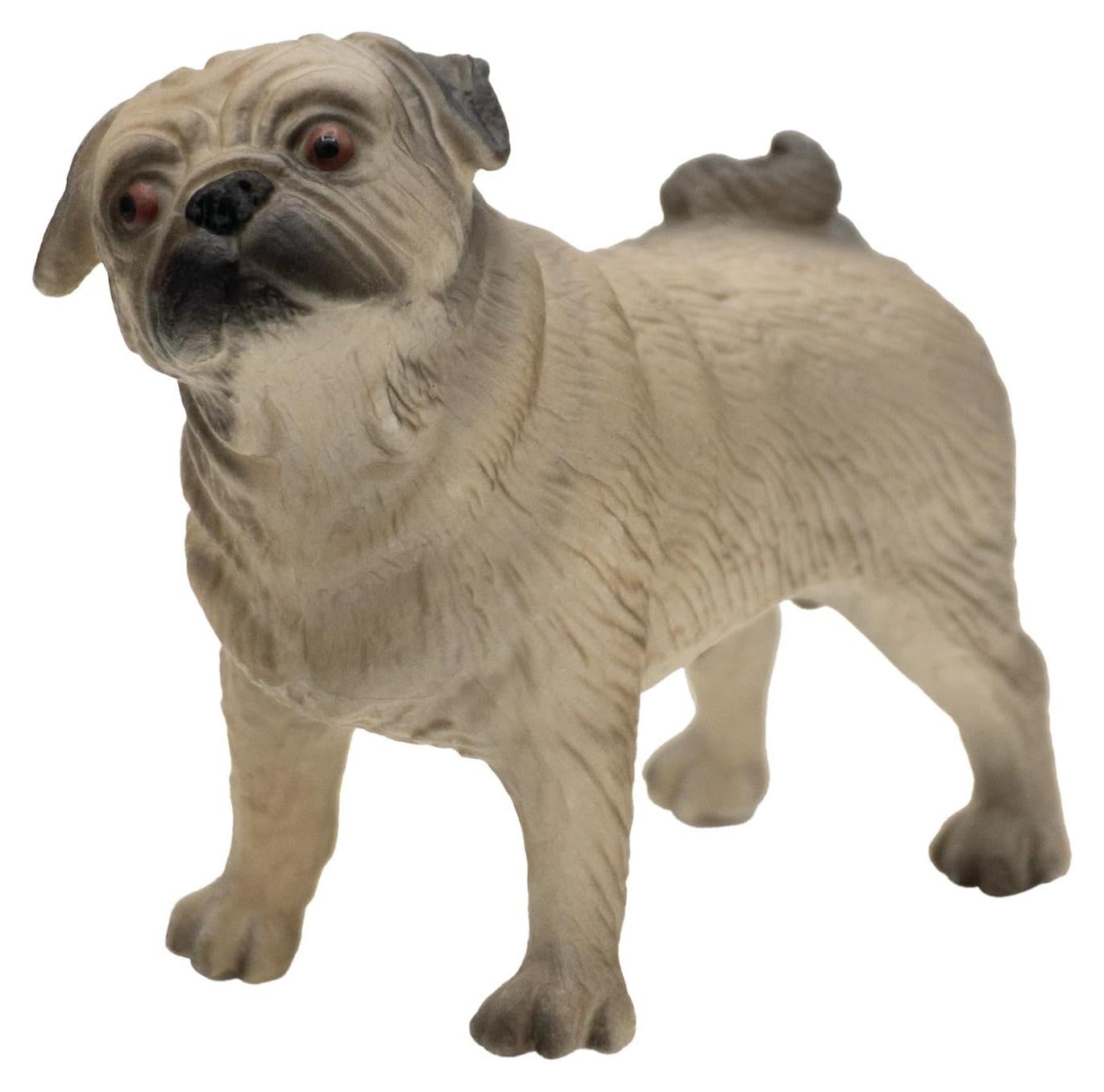 Bullyland Animal World mopshond Percy figuurtje, 6 cm