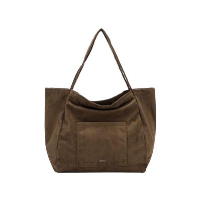 Shopper EMILY & NOAH "Shopper E&N Avignon RUE 09", Damen, Gr. B/H/T: 48cm x 37cm x 18cm, grün (grün 930), Polyester, Taschen Shopper