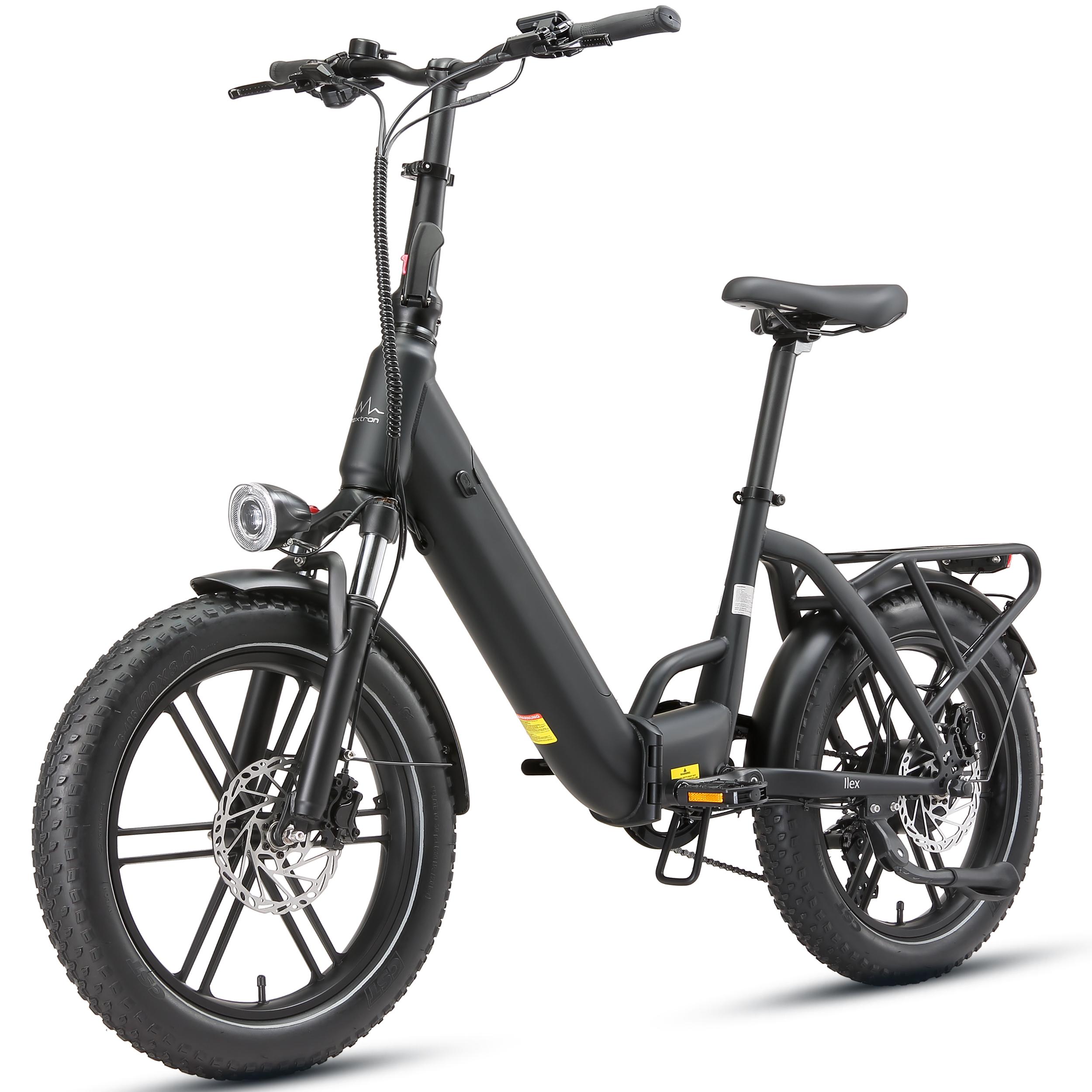 Ilex faltbares All-Terrain-Elektrofahrrad für Erwachsene, 250W, 45 Nm, 48V 14,4Ah, 25 km/h, bis zu 146 km Reichweite, breite Reifen