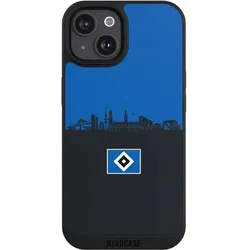 Nivocase Handyhülle für Apple iPhone 15 Hülle NIVOpure Case Schwarz HSV Hamburg Skyline (Apple iPhone 15), Smartphone Hülle, Schwarz