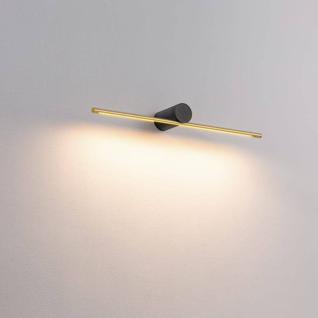 UltraBeam 600mm Wide Picture Wall Light Fitting 8 Watt LED Gold 12cm H X 60cm W X 12cm D