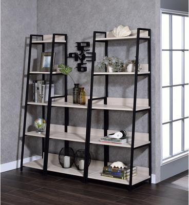 Wendral Bookshelf with Metal Frame