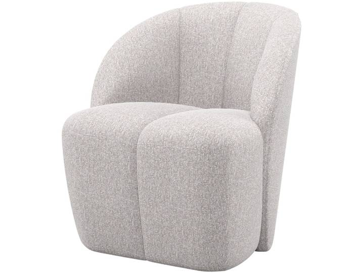 Fauteuil pivotant en bouclé blanc