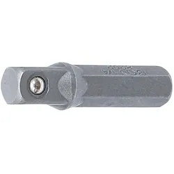 BGS Bit-Knarren-Adapter Außensechskant 6,3 mm (1/4") - Außenvierkant 6,3 mm (1/4") 30 mm - 8202