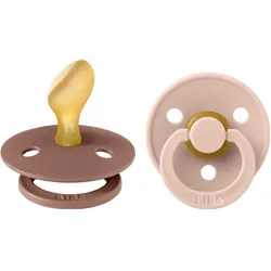Bibs, Nuggi, Colour Latex Schnuller (anatomisch, 6-18 Monate), Woodchuck & Blush (2x, 6 - 12 Monate)