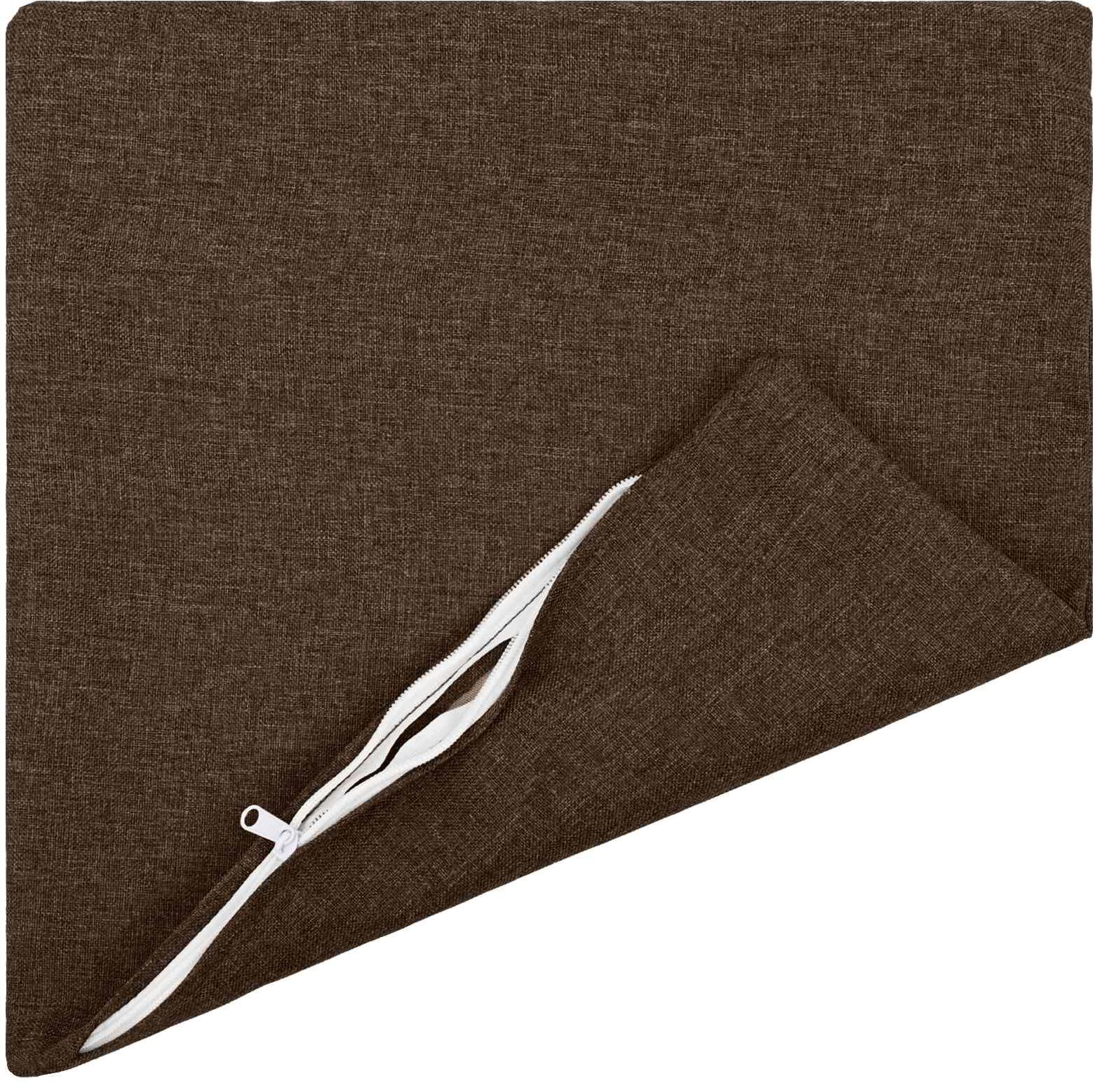 vidaXL Coussin avec oreiller HEERLEN 2 pc Marron Tissu