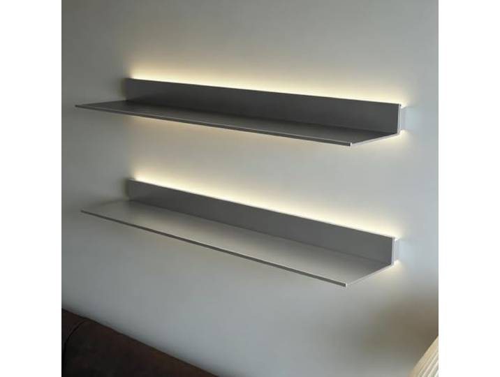 HAIXHX LED-Schweberegal, Wandmontierte Leuchtregale Aluminium-Regal, verdeckte Halterung, robustes Wandregal für Badezimmer, Wohnzimmer und Eingangsbereich