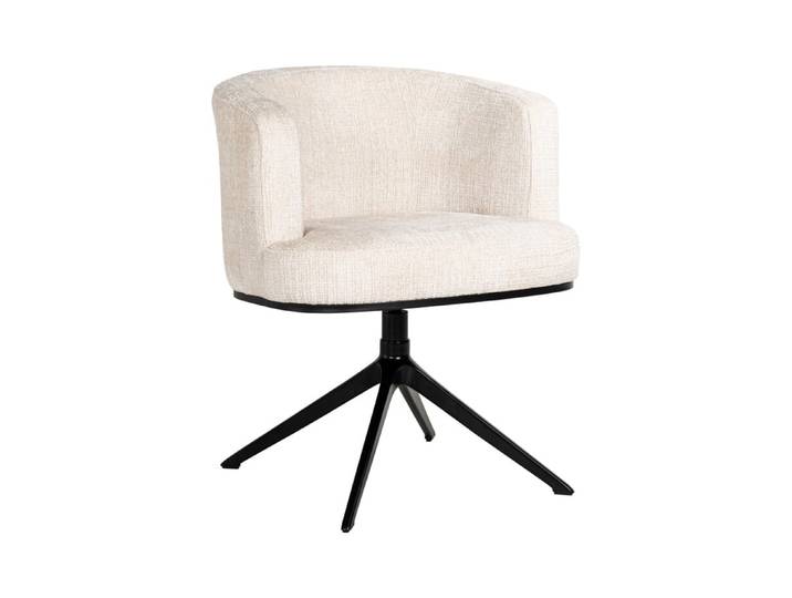 Richmond Draaibare Eetkamerstoel Cheyenne Chenille - Off White