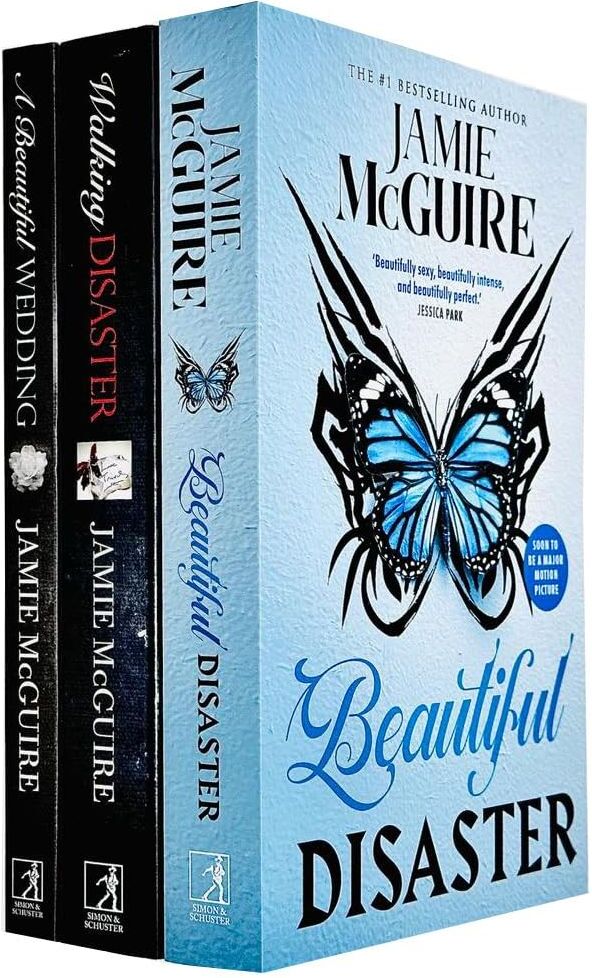 Simon & Schuster Jamie McGuire Beautiful Series Collection 3 Books Set (Beautiful Disaster, Walking Disaster, A Beautiful Wedding)