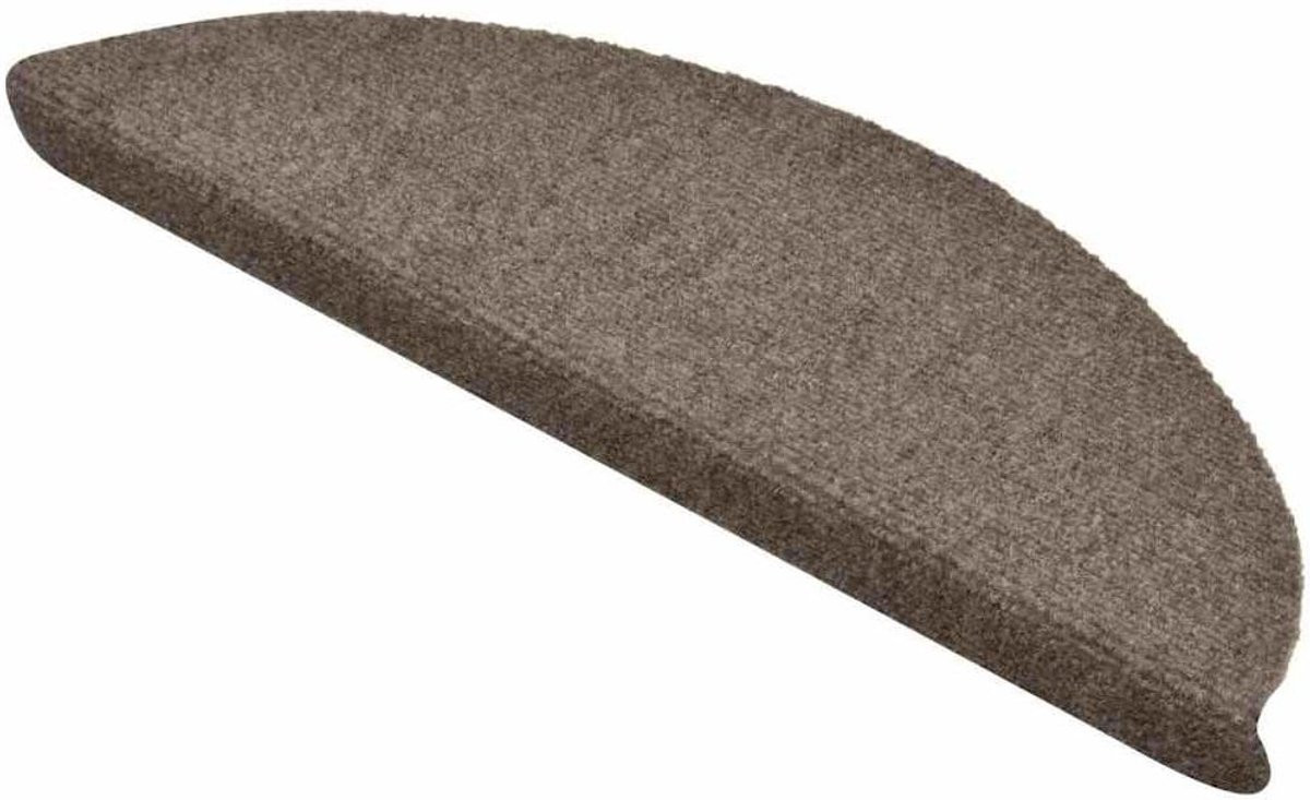 Zelfklevende trapmatten set met antislip onderkant in beige - 30 stuks