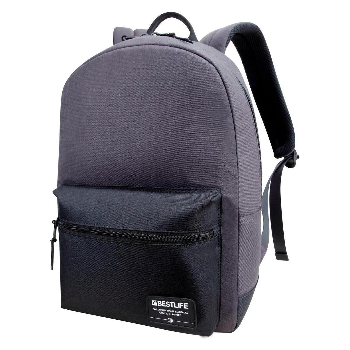 Bestlife Laptop-Rucksack AUDREY Kunststoff grau bis 35,8 cm (14,1 Zoll) (BB-3527)