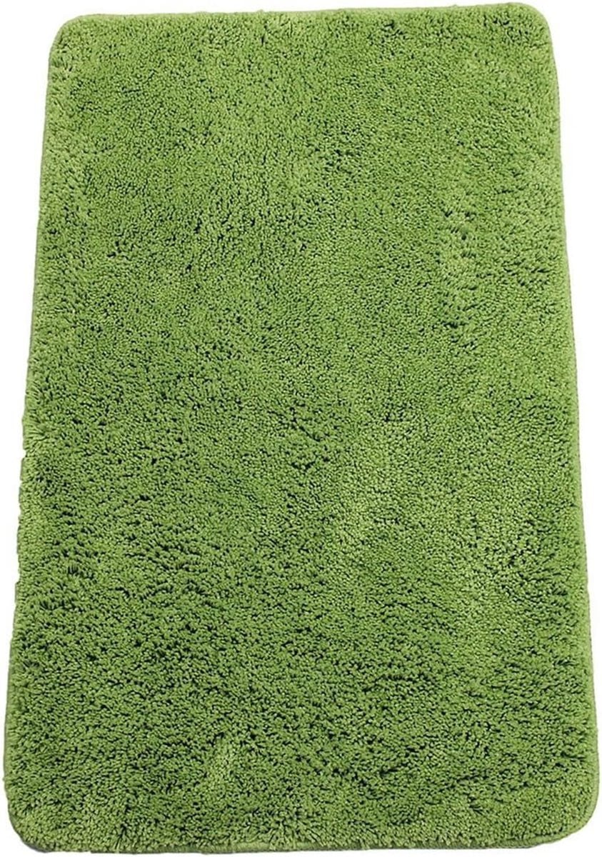 Groene badmat voor in de badkamer, 60 x 90 cm