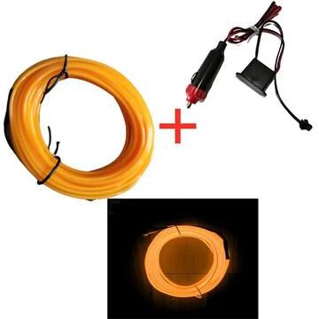 Inspired Living USB Neon LED Car Interior Light Strip Flexible Ambient Lighting cig drive 6 5m