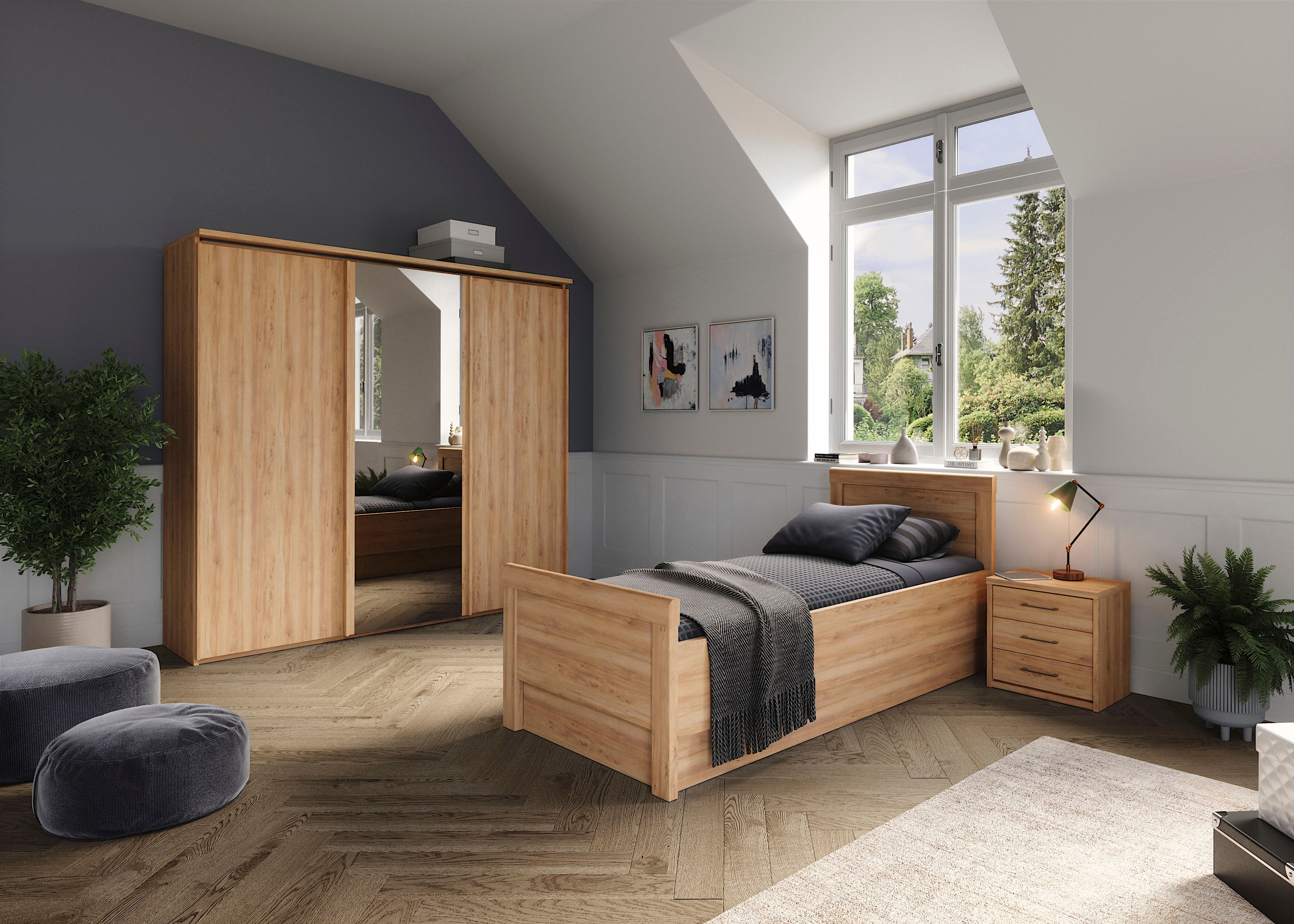 Nachtkommode PRIESS "Arnsberg", braun (artisan eiche), B:50,5cm H:49cm T:35,5cm, Holzwerkstoff, Sideboards, Nachtkommode