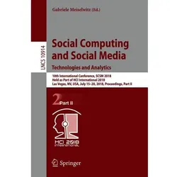 Social Computing and Social Media. Technologies and Analytics, Fachbücher
