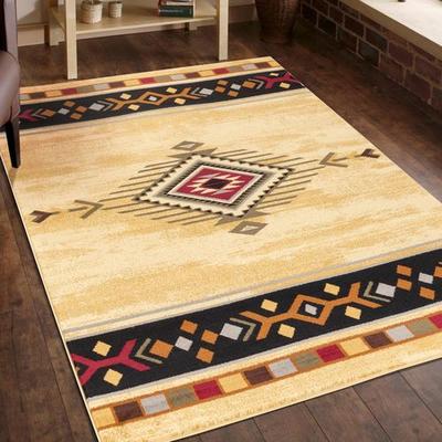Conrad Trading Llc "Southwest Fever Rectangle Rug Cream 5'3"" x 7'3"", 5'3"" x 7'3"", Cream"