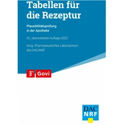 TabellenfürdieRezeptur, Fachbücher von ABDA - Bundesvereinigung Deutscher Apothekerverbände