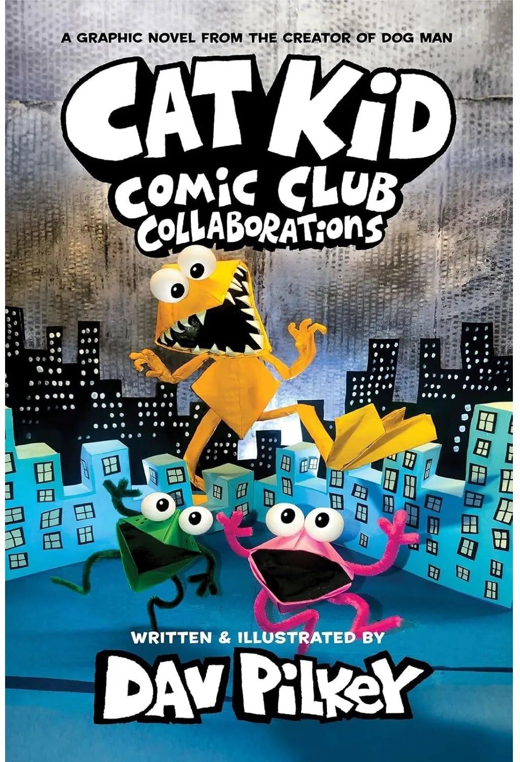Scholastic (Graphix) Cat Kid Comic Club 4: Collaborations by Dav Pilkey - Hardback Graphic Novel, Ages 7+ - From the Creator of Dog Man - Funny Comic Book Gift for Kids
