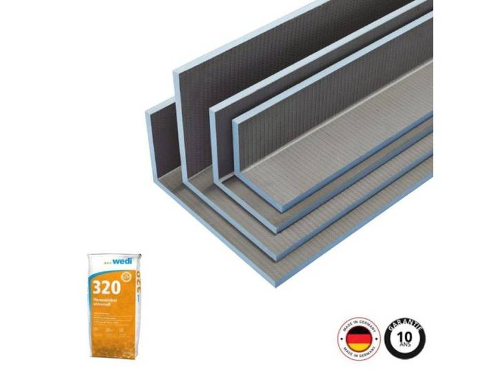 Coffre d'habillage WEDI Mensolo L 250 x 20 x 40 + colle 320