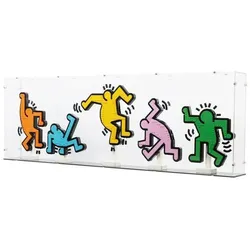 iDisplayit Acryl-Display für LEGO 31216 Keith Haring – Tanzende Figuren (Mit schwarzem Boden)
