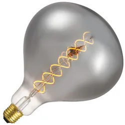 Lighto | LED Glühfaden | Große Fassung E27 | Superlux Lampe | Schwarz | 160mm | 6W